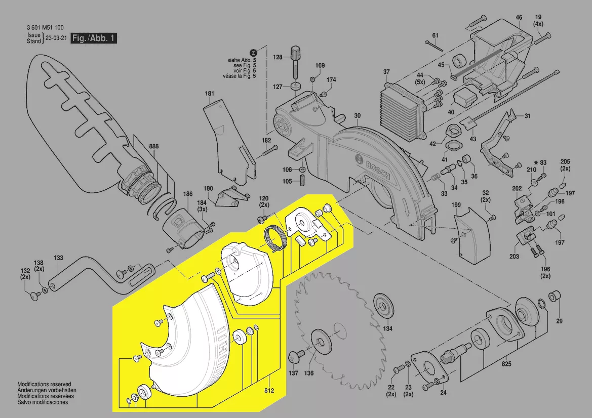 Capot de protection réf. 1 609 B08 120 BOSCH